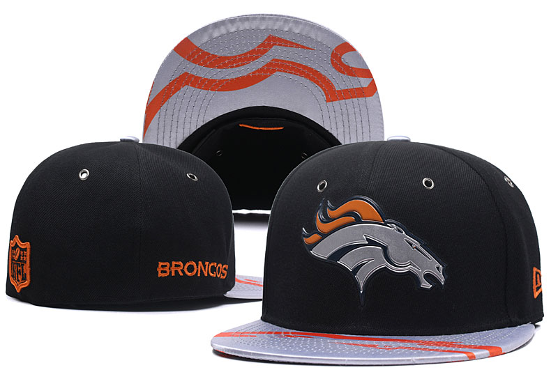Broncos Team Logo Black Fitted Hat LX