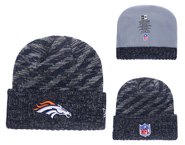 Broncos Team Logo Navy Stripe Cuffed Knit Hat YD