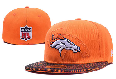 Broncos Team Logo Orange Fitted Hat LX