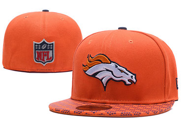 Broncos Team Logo Orange Fitted Hat LX