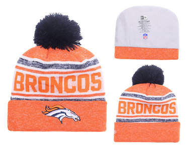 Broncos Team Logo Orange Knit Hat  YD