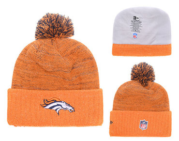 Broncos Team Logo Orange Knit Hat YD