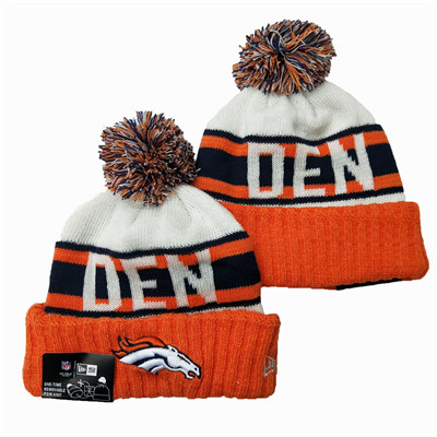 Broncos Team Logo Yellow Pom Knit Hat YD