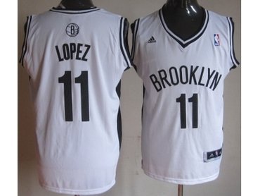 Brooklyn Nets #11 brook lopez white(revolution 30 swingman)