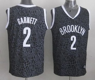 Brooklyn Nets #2 Kevin Garnett Black Crazy Light NBA Jersey