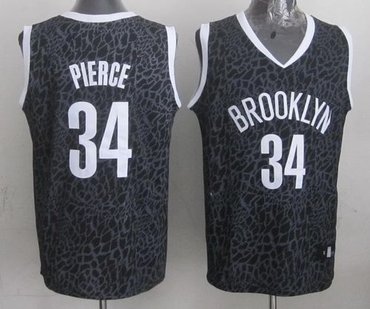 Brooklyn Nets #34 Paul Pierce Black Crazy Light NBA Jersey