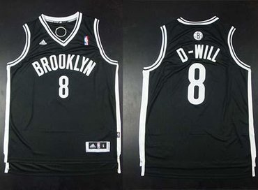 Brooklyn Nets #8 Deron Williams Black D-Will Stitched NBA Jersey