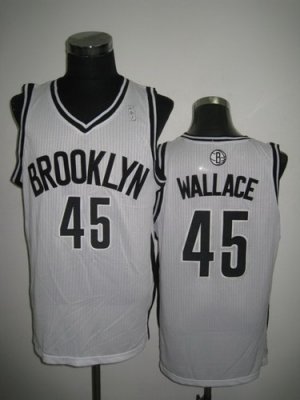 Brooklyn Nets 45# Gerald Wallace White NBA Jerseys