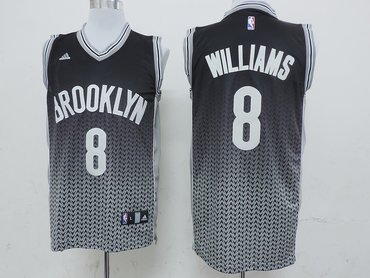 Brooklyn Nets 8 Deron Williams Black NBA Drift Fashion Jerseys