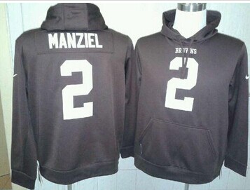 Browns #2 Johnny Manziel Brown Pullover NFL Hoodie Browns #2 Johnny Manziel Brown Pullover NFL Hoodie