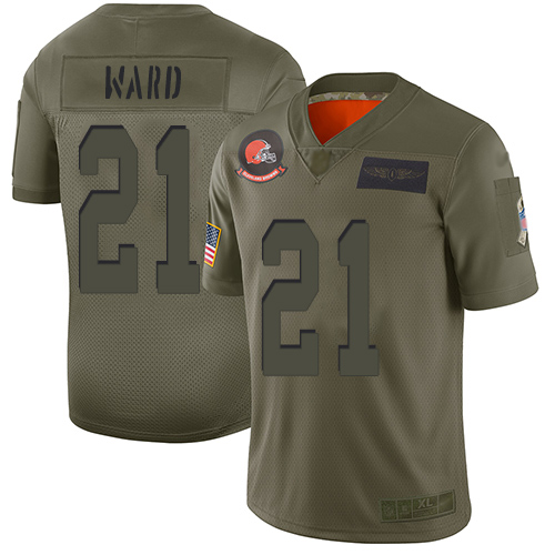 Browns #21 Denzel Ward Camo Men's Stitched Football Limited 2019 Salute To Service Jersey Browns #21 Denzel Ward Camo Men's Stitched Football Limited 2019 Salute To Service Jersey