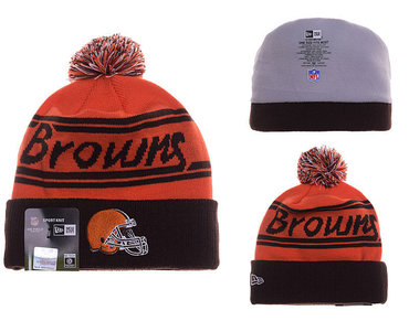 Browns Fresh Logo Orange & Brown Knit Hat YD