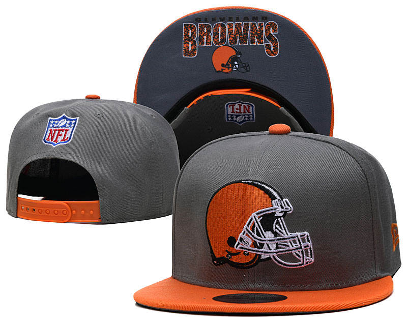 Browns Gray Snapback Hat --TX