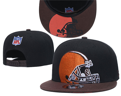 Browns Team Logo Black Brown Adjustable Hat GS