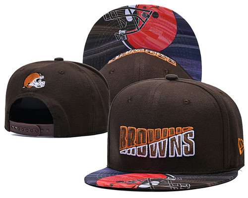 Browns Team Logo Brown 2020 NFL Summer Sideline Adjustable Hat YD