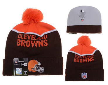 Browns Team Logo Brown Knit Hat YD