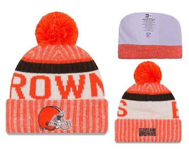 Browns Team Logo Orange Knit Hat YD