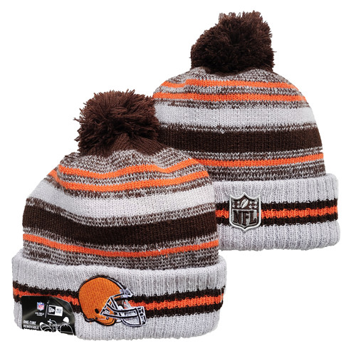 Browns Team Logo Pom Knit Hat 1 YD