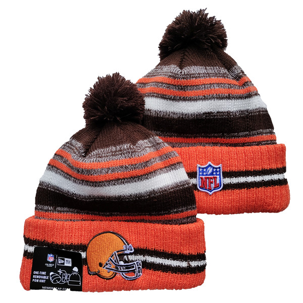 Browns Team Logo Pom Knit Hat YD