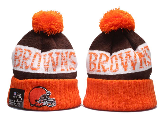 Browns Team Logo Pom Knit Hat YP