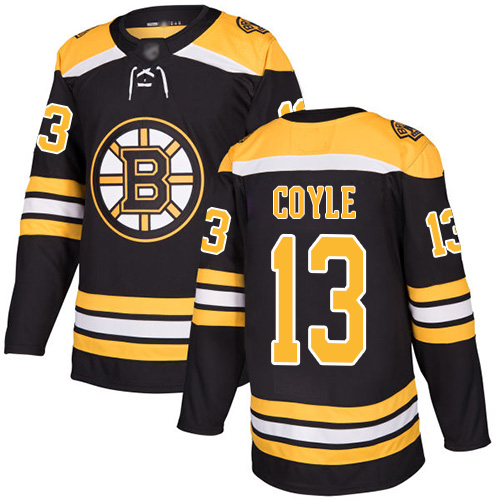 Bruins #13 Charlie Coyle Black Home Authentic Stitched Hockey Jersey Bruins #13 Charlie Coyle Black Home Authentic Stitched Hockey Jersey