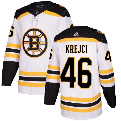 Bruins #46 David Krejci White Road Authentic Stitched Hockey Jersey Bruins #46 David Krejci White Road Authentic Stitched Hockey Jersey