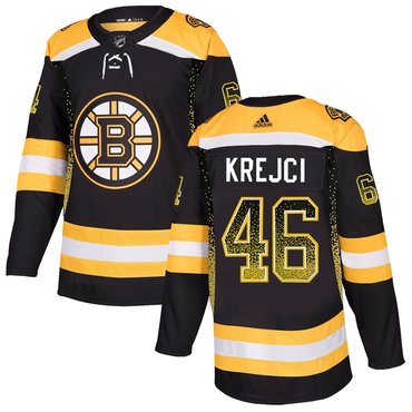 Bruins 46 David Krejci Black Drift Fashion Adidas Jersey