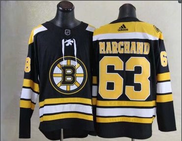 Bruins 63 Brad Marchand Black Adidas Jersey