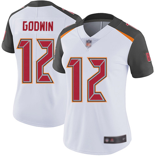 Buccaneers #12 Chris Godwin White Women's Stitched Football Vapor Untouchable Limited Jersey Buccaneers #12 Chris Godwin White Women's Stitched Football Vapor Untouchable Limited Jersey