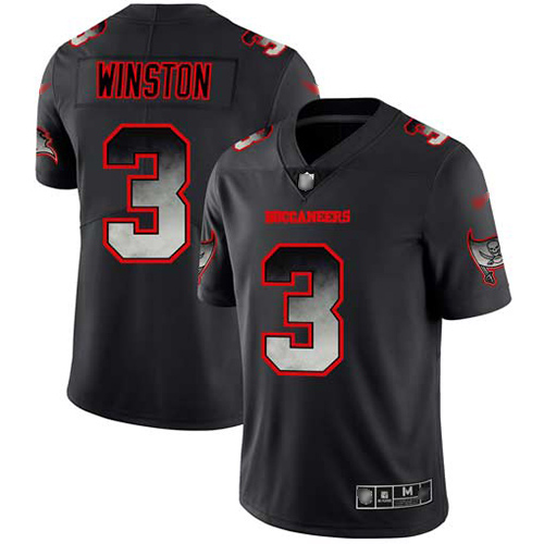 Buccaneers #3 Jameis Winston Black Men's Stitched Football Vapor Untouchable Limited Smoke Fashion Jersey Buccaneers #3 Jameis Winston Black Men's Stitched Football Vapor Untouchable Limited Smoke Fashion Jersey