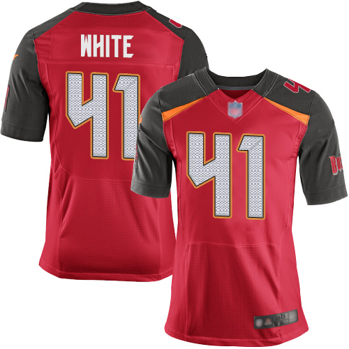 Buccaneers #41 Devin White Red Team Color Men's Stitched Football New Elite Jersey Buccaneers #41 Devin White Red Team Color Men's Stitched Football New Elite Jersey