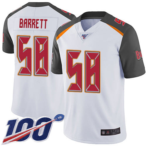 Buccaneers #58 Shaquil Barrett White Youth Stitched Football 100th Season Vapor Limited Jersey Buccaneers #58 Shaquil Barrett White Youth Stitched Football 100th Season Vapor Limited Jersey