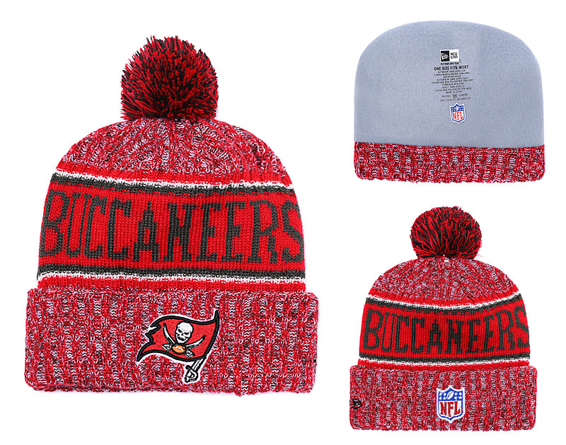 Buccaneers Fresh Logo Red Pom Knit Hat YD
