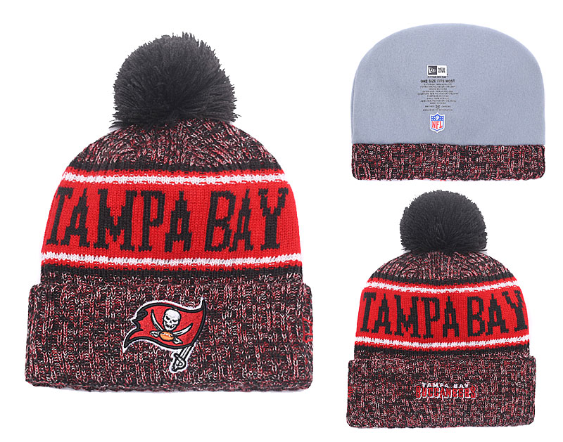Buccaneers Pewter 2018 NFL Sideline Pom Knit Hat YD