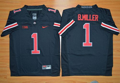Buckeyes #1 Braxton Miller Black(Red No.) Limited Stitched Youth NCAA Jersey Buckeyes #1 Braxton Miller Black(Red No.) Limited Stitched Youth NCAA Jersey