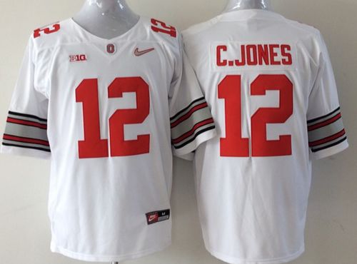 Buckeyes #12 Cardale Jones White Stitched Youth NCAA Jersey Buckeyes #12 Cardale Jones White Stitched Youth NCAA Jersey