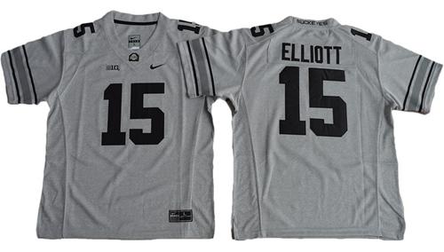 Buckeyes #15 Ezekiel Elliott Gridion Grey II Stitched Youth NCAA Jersey Buckeyes #15 Ezekiel Elliott Gridion Grey II Stitched Youth NCAA Jersey