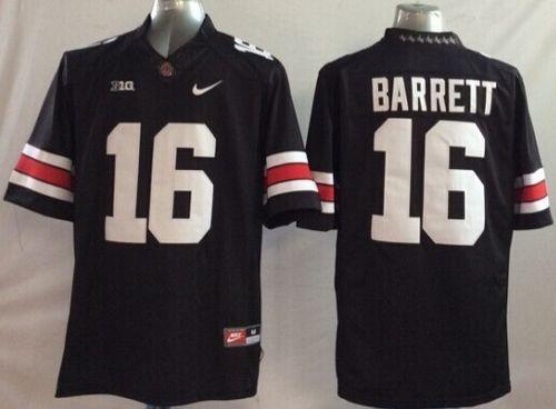 Buckeyes #16 J. T. Barrett Black Stitched Youth NCAA Jersey Buckeyes #16 J. T. Barrett Black Stitched Youth NCAA Jersey