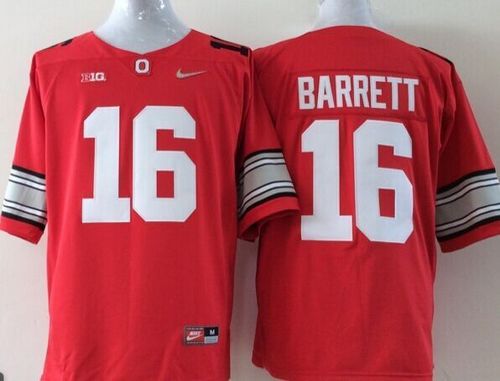 Buckeyes #16 J. T. Barrett Red Stitched Youth NCAA Jersey Buckeyes #16 J. T. Barrett Red Stitched Youth NCAA Jersey