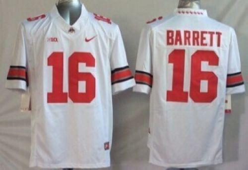 Buckeyes #16 J. T. Barrett White Stitched Youth NCAA Jersey Buckeyes #16 J. T. Barrett White Stitched Youth NCAA Jersey