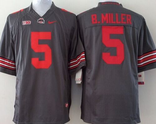Buckeyes #5 Braxton Miller Grey Stitched Youth NCAA Jersey Buckeyes #5 Braxton Miller Grey Stitched Youth NCAA Jersey