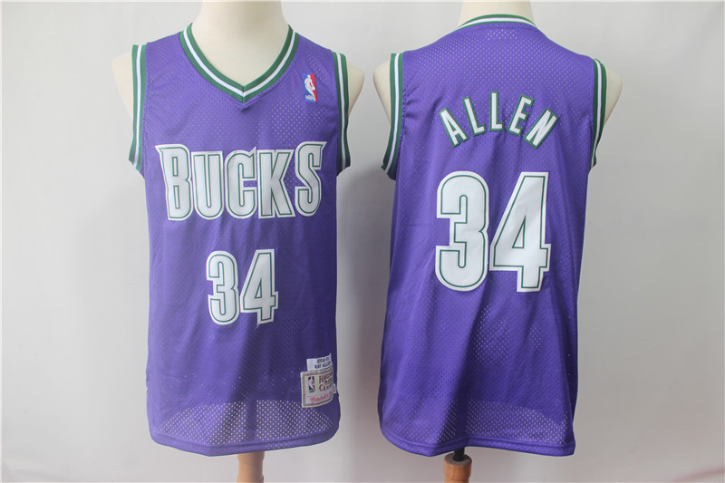 Bucks 34 Ray Allen Purple Hardwood Classics Jersey Bucks 34 Ray Allen Purple Hardwood Classics Jersey