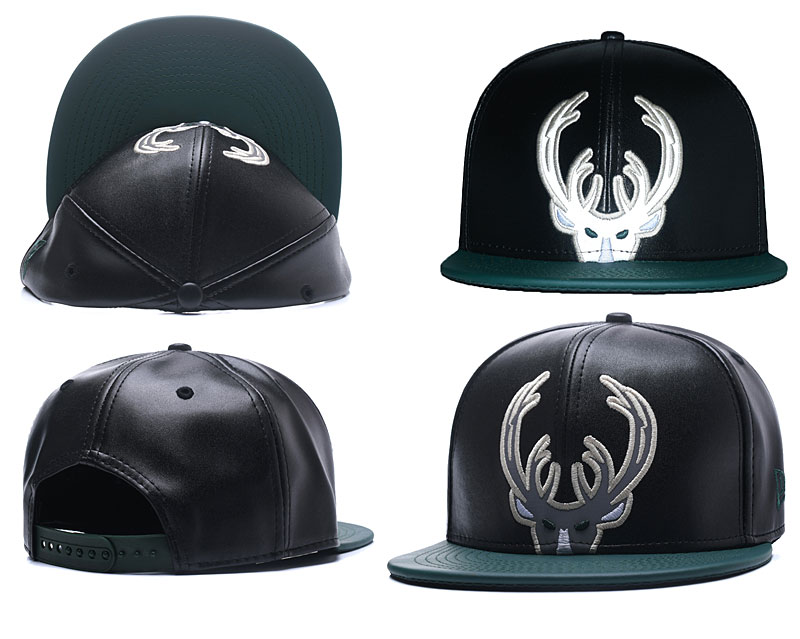 Bucks Team Logo Black Reflective Snapback Adjustable Hat GS