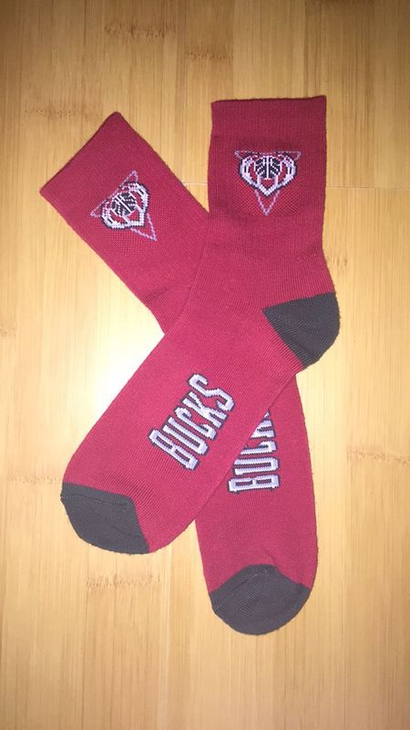 Bucks Team Logo Red NBA Socks Bucks Team Logo Red NBA Socks