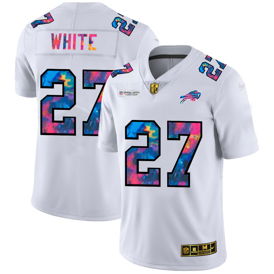 Buffalo Bills #27 Tre'Davious White Men's White Nike Multi-Color 2020 NFL Crucial Catch Limited NFL Jersey Buffalo Bills #27 Tre'Davious White Men's White Nike Multi-Color 2020 NFL Crucial Catch Limited NFL Jersey