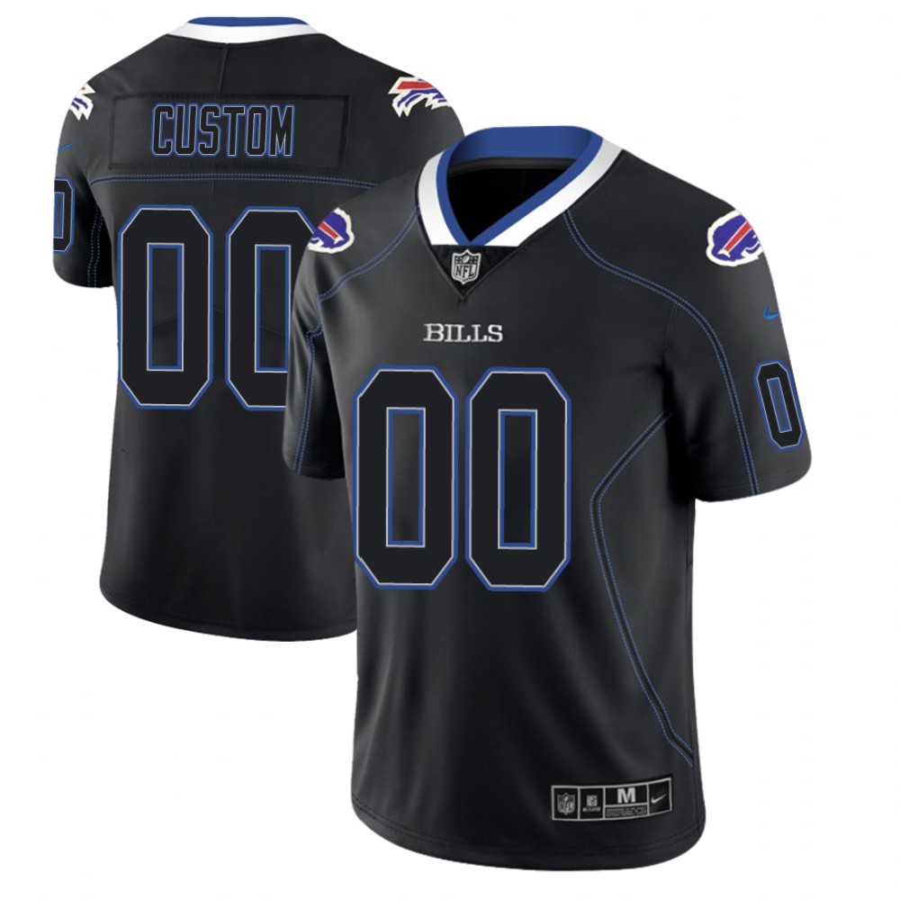 Buffalo Bills Custom 2018 Lights Out Color Rush Limited Black Jersey