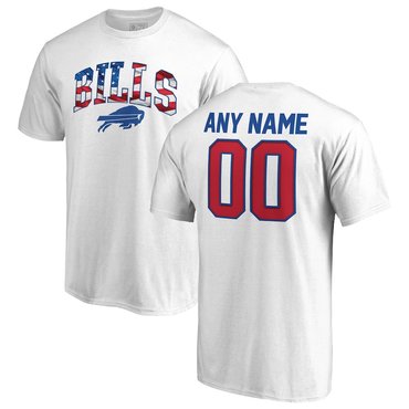 Buffalo Bills NFL Pro Line By Fanatics Branded Any Name & Number Banner Wave T-Shirt White Buffalo Bills NFL Pro Line By Fanatics Branded Any Name & Number Banner Wave T-Shirt White