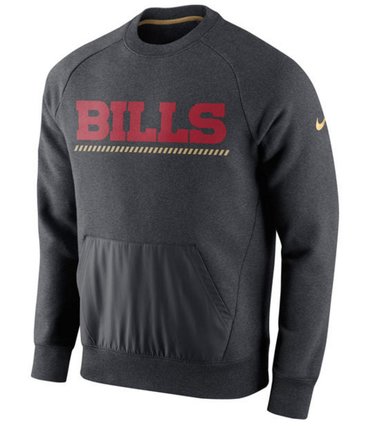 Buffalo Bills Nike Championship Drive Gold Collection Hybrid Fleece Performance Sweatshirt Charcoal Buffalo Bills Nike Championship Drive Gold Collection Hybrid Fleece Performance Sweatshirt Charcoal