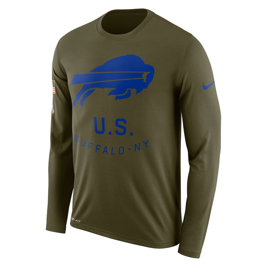 Buffalo Bills Nike Salute To Service Sideline Legend Performance Long Sleeve T-Shirt Olive Buffalo Bills Nike Salute To Service Sideline Legend Performance Long Sleeve T-Shirt Olive
