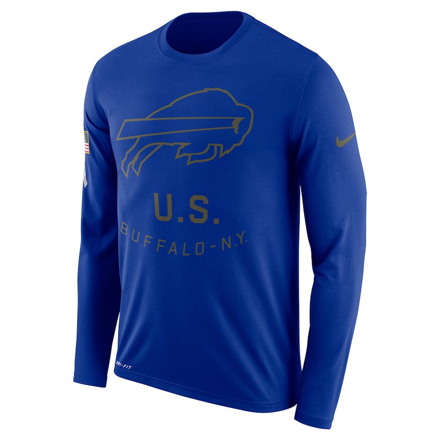 Buffalo Bills Nike Salute To Service Sideline Legend Performance Long Sleeve T-Shirt Royal Buffalo Bills Nike Salute To Service Sideline Legend Performance Long Sleeve T-Shirt Royal